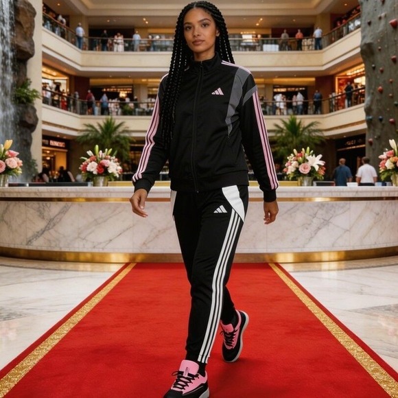 adidas Tops - Adidas Women's W 3S Fashion Track Top JX0467 Black Grey Four Size‎ M